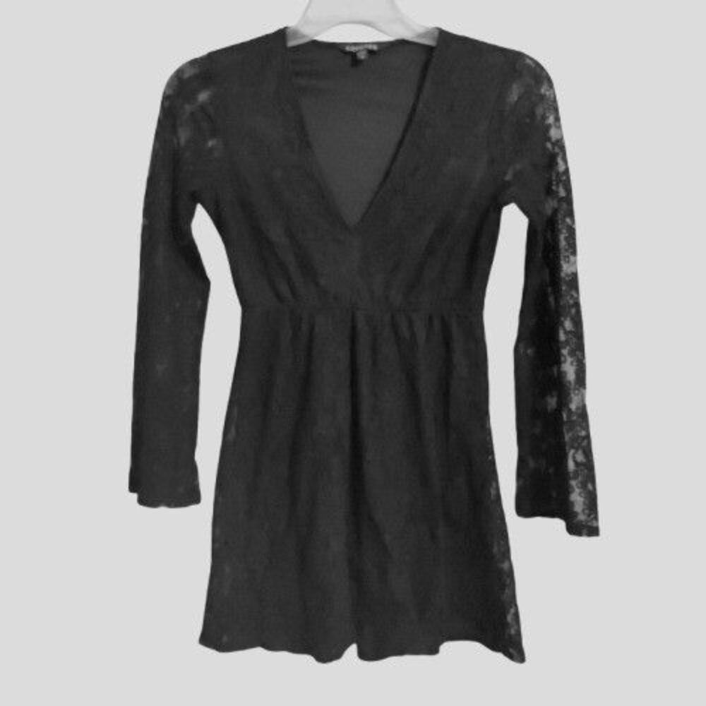 Vintage Y2K Express Romantic Coquette Lace Babydoll Top Sz S Dark Feminine Goth